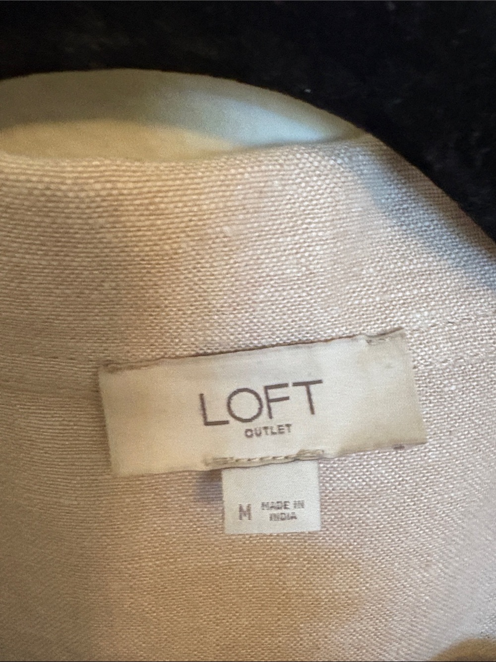 LOFT Light Beige Drawstring Utility Jacket - Picture 4 of 4